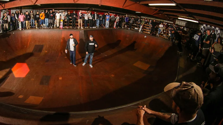 <!--ombj20photos-->

It was a fully packed Ramp for our 10th annual Old Man Bowl Jam! Lots of good homies were in the building. Humble hosts Tim Gasiorski & Kyle Randall about to get this thing started!
