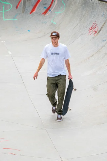 Grant in the classic ATL barcode tee. Iconic

<!--atl2023trip-->