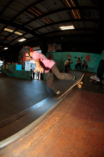 <!--sr16-->

Danny Boyd Jr. goes for it all when its his run. BS Disaster on the 6ft quarterpipe securing his 1st place. I won’t even try this….