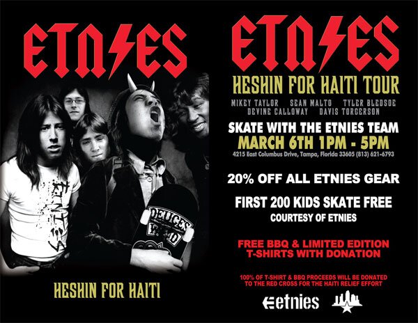 etnies Heshin for Haiti Tour