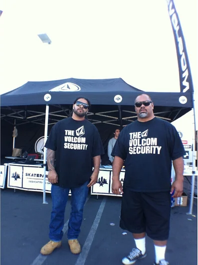 <!-- damnamvolcom14day2 -->

We got Volcom’s security to hold down the registration. Thanks fellas.