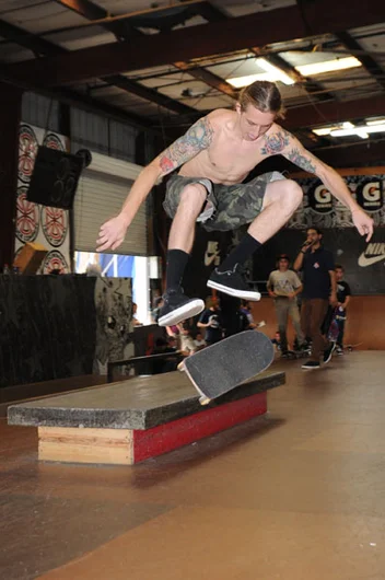 Chris Jata - kickflip.<!-- Game of SKATE 2012 at SPoT -->