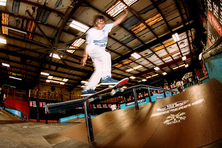 <!--cotc16-->

Deandre Mizzell, Backside Tailslide for Compound Boardshop.