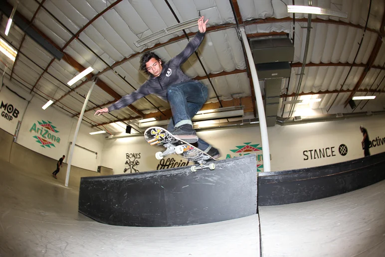 <!--ayctwshawk-->


Cole Wilson, backside tailslide up.