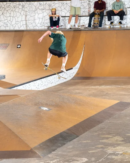 Mirrored the nollie backside flip with a fakie frontside flip. Art

<!--backtoschoolbash2022-->