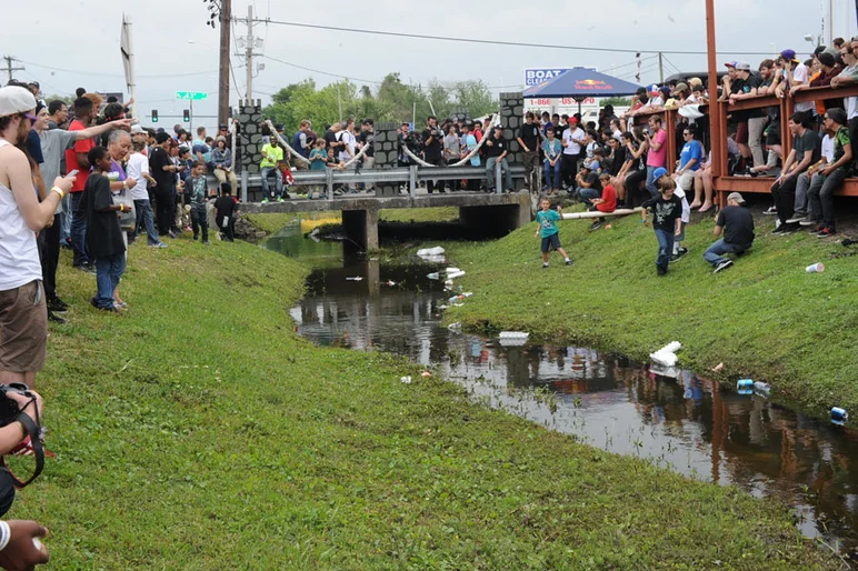 I missed the race because I was dodging eggs and cleaning up my camera from a direct hit.<!-- Tampa Pro 2013 Skateboarding and the After-Party -->