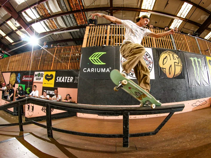 Jake Yanko 100mph Nosegrind on his way to winning the Bronson Speed Killer Award.
<!--tampaamsunday2023-->