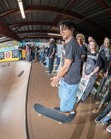 SPoT team rider Myles Booker came by and tried to drop in and skate. These old dudes were NOT having it!

<!--oldmanbowljam23-->