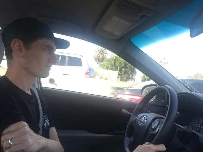 <!--zatcali-->
Day two, Warzaw, back in traffic. He’d been jonzing for Ballzy. On the way to SLS HQ to talk about stuff.