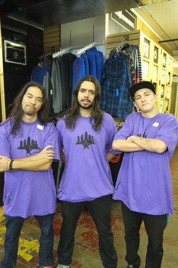 Porpe, Jereme, and I purple swagged.<!-- Black Friday at SPoT Presented by Vans 2012 -->