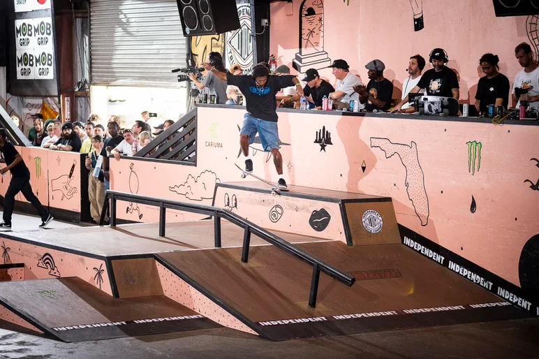 Ishod keeps it classy with a Nollie 180 Switch Crook.

<!--tampapro23day2-->