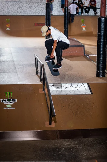 We said it in earlier photos of Maurio. He can kickflip into anything!

<!--tampapro22finals-->