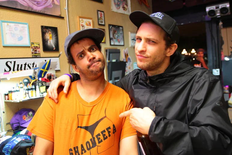 <!--ta14-sn-->
Went to the Shaqueefa Pop-up shop and found these characters.  PJ Castellano, Alex Bowers.