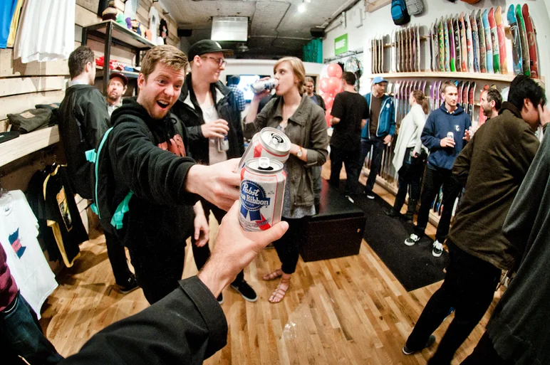 <!-- damnamfamiliapartyphotos -->

Cheers with the heshest guy I know, thanks PBR!