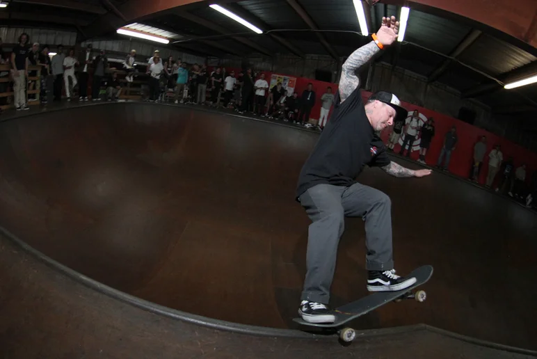 <!--pro17-frinight-->

It wouldn't be Tampa Pro if we didn't throw a bowl jam in there. Can't believe all the rippers that showed up this year...Eric Dressen, Frontside Grind over the Hip.