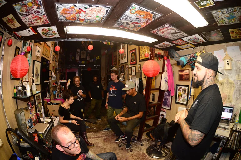 <!--am15sunnight-->

Had to stop by the tattoo shop on the way to The Bricks after party.