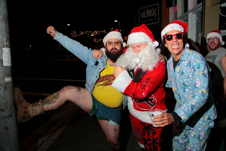 <!--brokexmas15-->

Thats Kyle on the left with those Daisy Dukes, our security for the night…. I know I won’t mess with him. Pajama party!