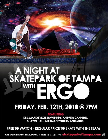 A night at Skatepark of Tampa with the Ergo team