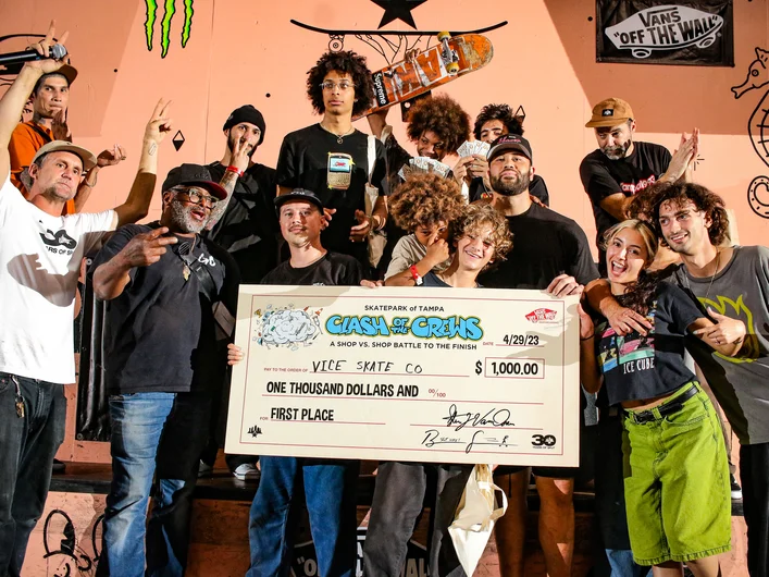 Congratulations again to the Vice Skate Crew! Champions of Clash of the Crews 2023 presented by Vans.

<!--clashofthecrews23finals-->