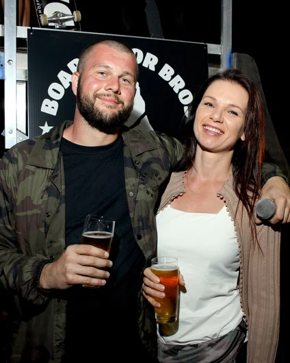 <!--coppertailphotos-->

Emcee Tim and his lovely wife Eva.