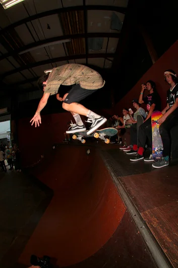 <!--bakerdemo-->

Rowan Zorilla getting crafty with a Nollie BS Flip to Disaster.