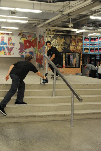 Dylan Perry - fakie boardslide fakie.<!-- Atlanta Road Trip to Da Playground -->