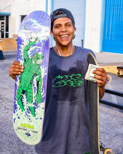 Congratulations Sergio! There wasn’t exactly a “First Place” but if there was, Serge earned it. He also took home one of those sick collab decks featuring artwork by Austin England.



<!--cigarcityjaialaiween2023-->