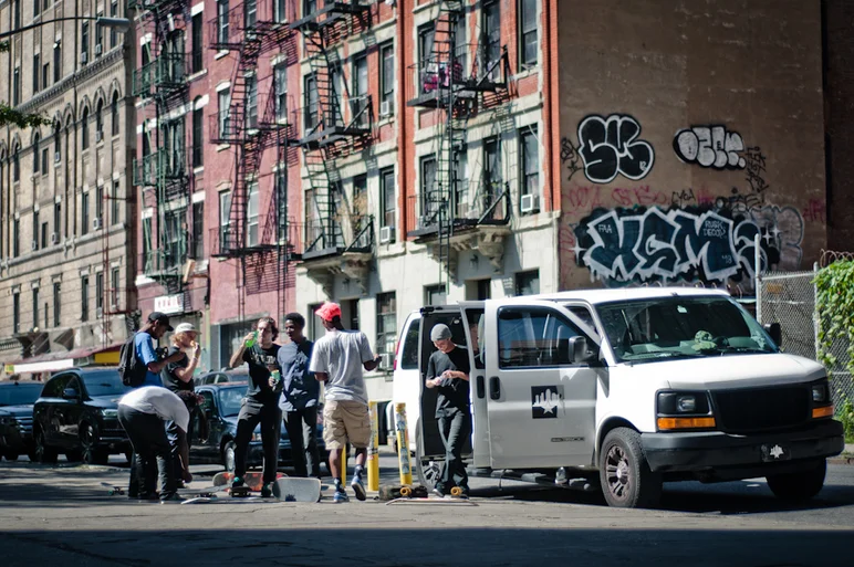 <!--danyc14-->

Some SPoT team members lurking outside the park.