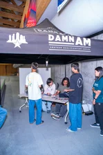 Toshi helping out Sa