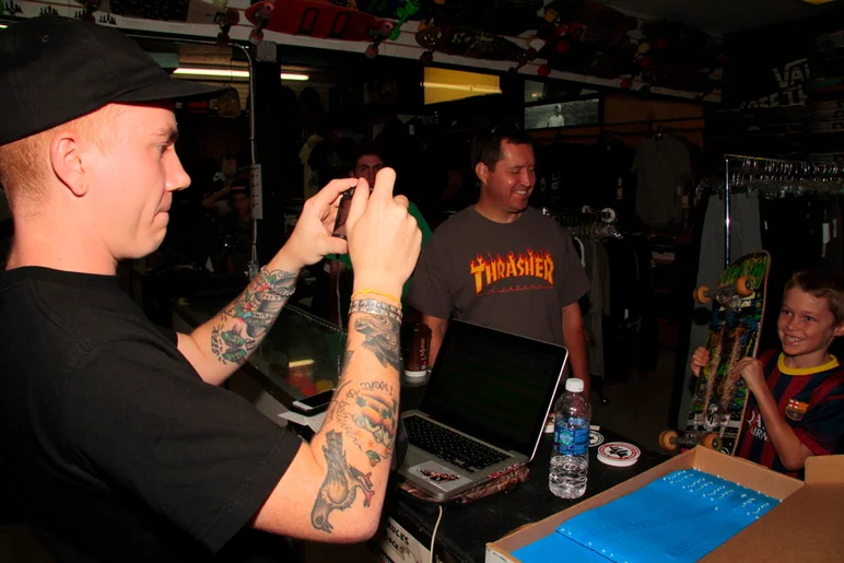 <!--btsb15-->

Inside, Mikah was tackling registration and the kids were hyped to skate!