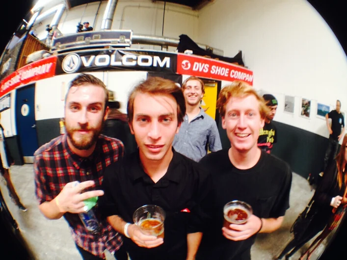 <!-- damnamvolcom14day2 -->

Derek Elmendorf, Nick Zizzo, and Timmy Knuth chillin' with Brenden Villanueva photo bombing.