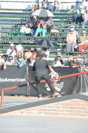 Luan making it easy on the judges with a switch frontside 360 heelflip.<!-- Maloof Money Cup South Africa 2012 -->