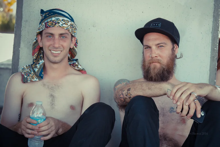 <!--kcc14-->

Nick Zizzo and TM Chris Brown take it easy after a long day of skating.