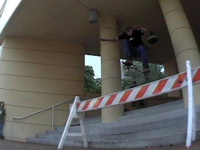 John Murray 180 over barricade over a six stair