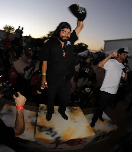 <!-- amdec13sun -->

Oh, here's Neck Face now. Thanks for the rad paintings in the street course this year. The trophies turned out awesome, too.