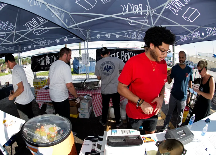 <!--am15-thursday-->

The Bricks set up shop in the courtyard comin’ thru with some quality grub.