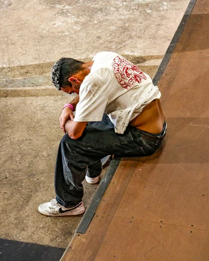 Maycon catching a breather after a gnarly run

<!--harvestjam2023-->