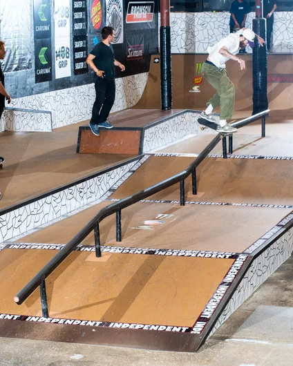 Kenny's kickflip backflip to fakie was a battle, but it definitely paid off!

<!--tampapro22indybesttrick-->