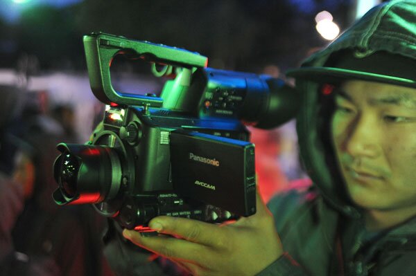 A film camera that takes SLR lenses or something?