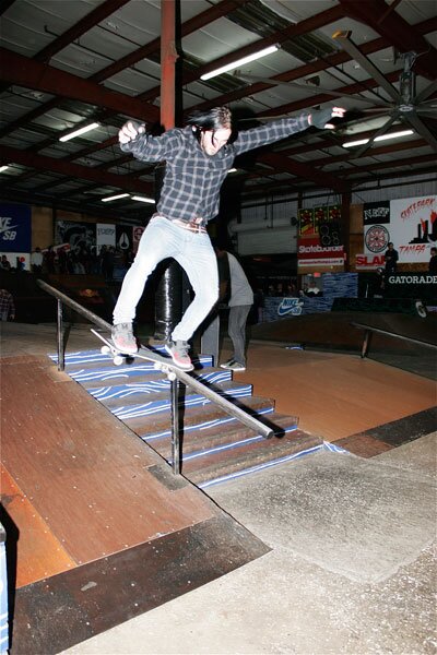 Garrett Hill crushed the handrail - bluntslide