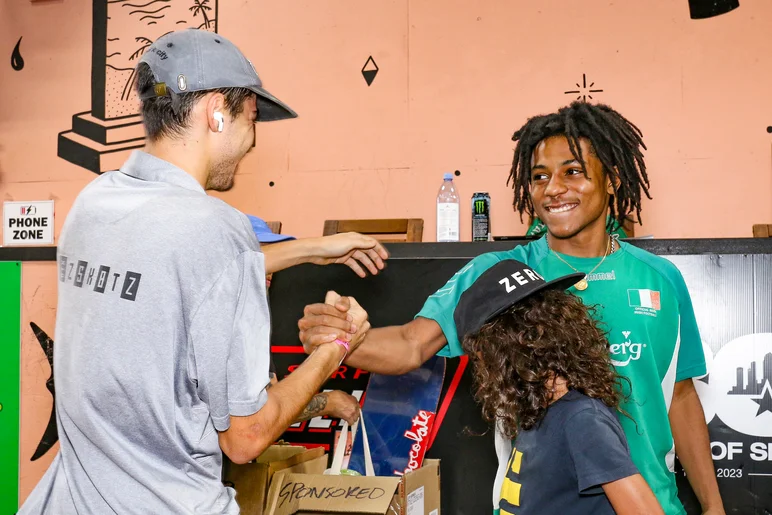 Felipe and Myles with the handshake. This is what it's all about!

<!--harvestjam2023-->