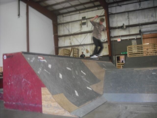 Backside nosegrind pop-in for Aaron