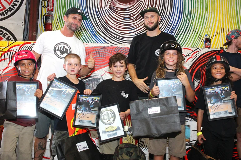 <!--hj18-->

8+ Under Division Winners (L to R): Hunter Bushouse (5th), Clayton Fiore (2nd), Jonny Rips (1st), Jett Lambert (4th), Legend Lopez (3rd).