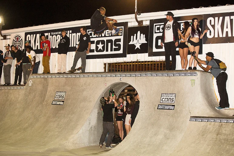 <!--pro16satnight-->

Ishod just doesn't stop skating. Ever. FS grab over the keyhole.