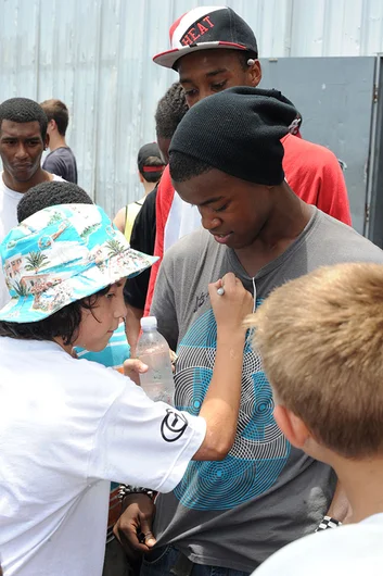 The swarm around Baby Scumbag reminds me of the Muska days.<!-- Go Skateboarding Day 2013 With Kayo -->