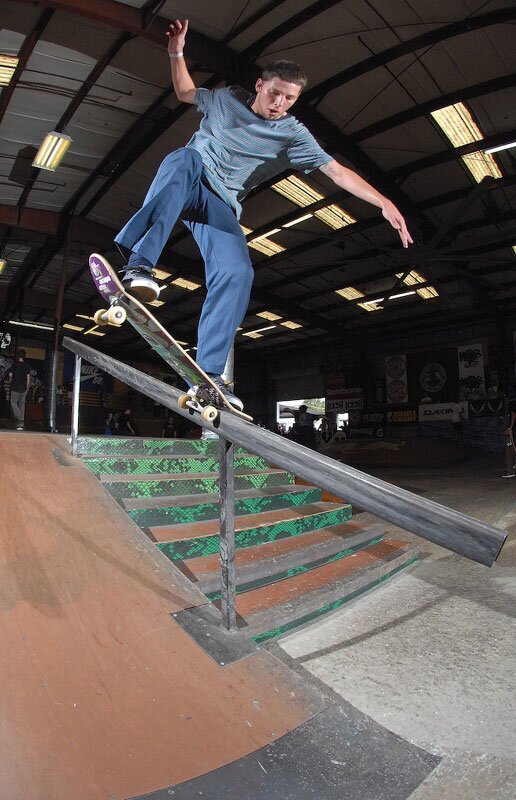 Sean Jeffries nollied into this noseblunt slide