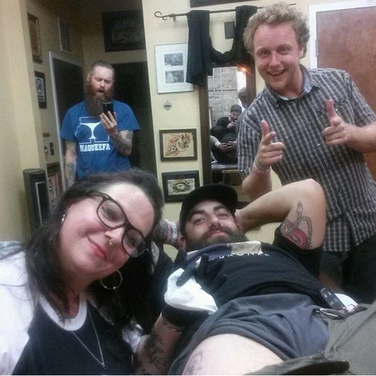 <!--am15bestofinsta-->

This is Tom Kiernan's tattoo shop above the Bricks in Ybor City, but what the hell is going on here? Krystal Ralph, Austin Gage, Derick Glancy and Allen Russel by @devilswrkshop