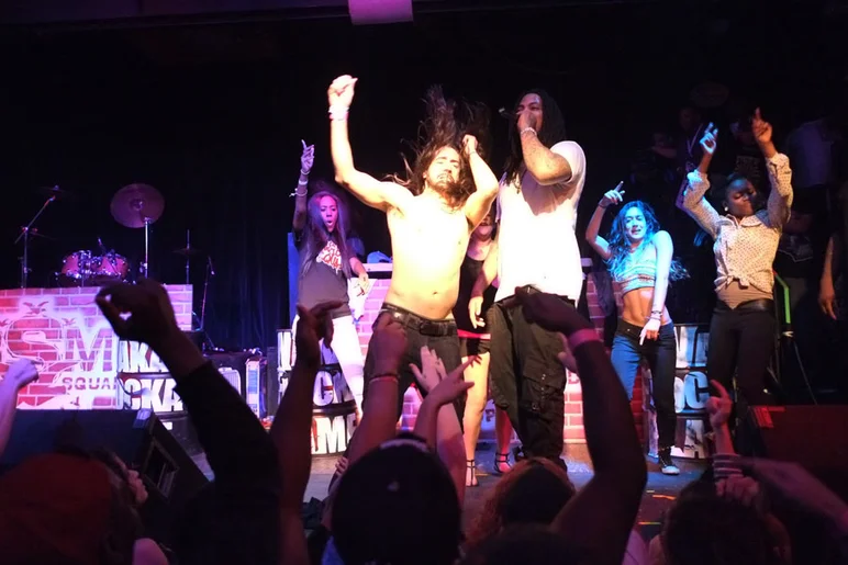 After more than two long hours of opening acts, Waka was finally on where Porpe proceeded to go hard in the paint.  Alex on BGP's was backup dancer most of the night.<!-- Chill Cam Dump: Waka, Grind for Life, Pretty Sweet, and Moat Water -->