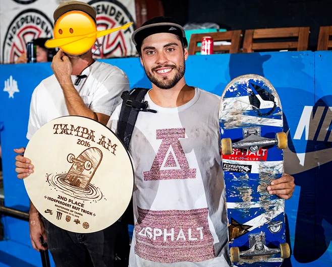 <!--am16satphotos-->

JP Oliveira comes thru with 2nd place in BT...  wait a minute, I’m starting to see a pattern here… is Independent Best Trick only for Brazilians??