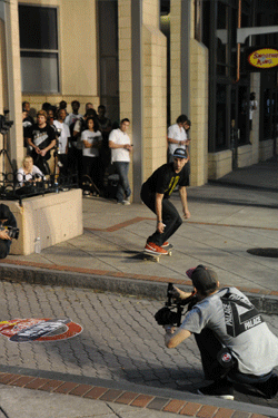 Chris Blake frontside heelflipped it